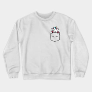 Sleeping Unicorn Pocket Crewneck Sweatshirt